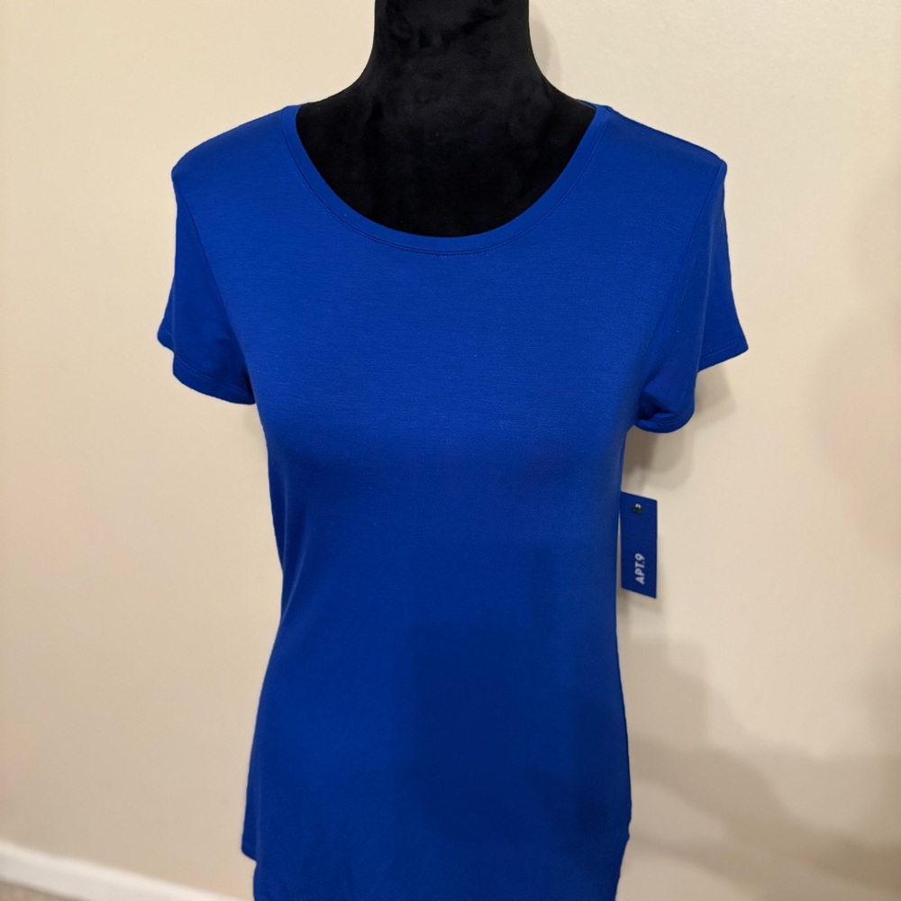 Women’s Royal Blue Crewneck Short Sleeve Top Size XS